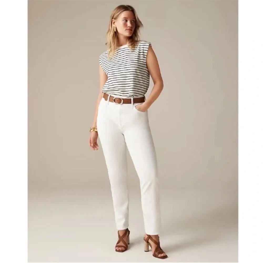 J. Crew White Essential Straight Jeans 30 NWT